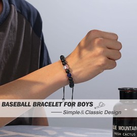 UNGENT THEM Baseball Gifts for Boys 6 8 12 14, Baseball Stuff Accessories Bracelet Easter Basket Stuffers Gifts for Teen Teenage Boys