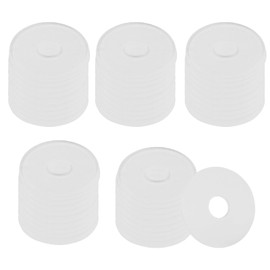 Zorveiio 50Pcs Clear Plastic Replacement Washer 0.71''/18mm OD,1/32 Inch Thickness M5 Nylon Flat Washer Gasket for Faucet Pipe Water Hose