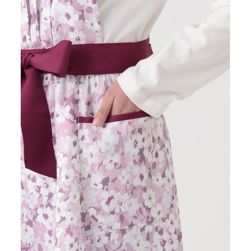 Afternoon Tea Living Apron JJ17 Large Floral Apron, Pink