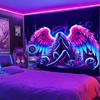BVBOX Blacklight Tapestry,WingTapestry Glow In The Dark,UV Reactive Black Light