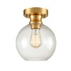 AXILAND Gold Ceiling Light Fixture Flush Mount with Globe Glass