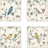 CoasterStone Bird's Gem Absorbent Coasters, 4-1/4-Inch, Set of 4