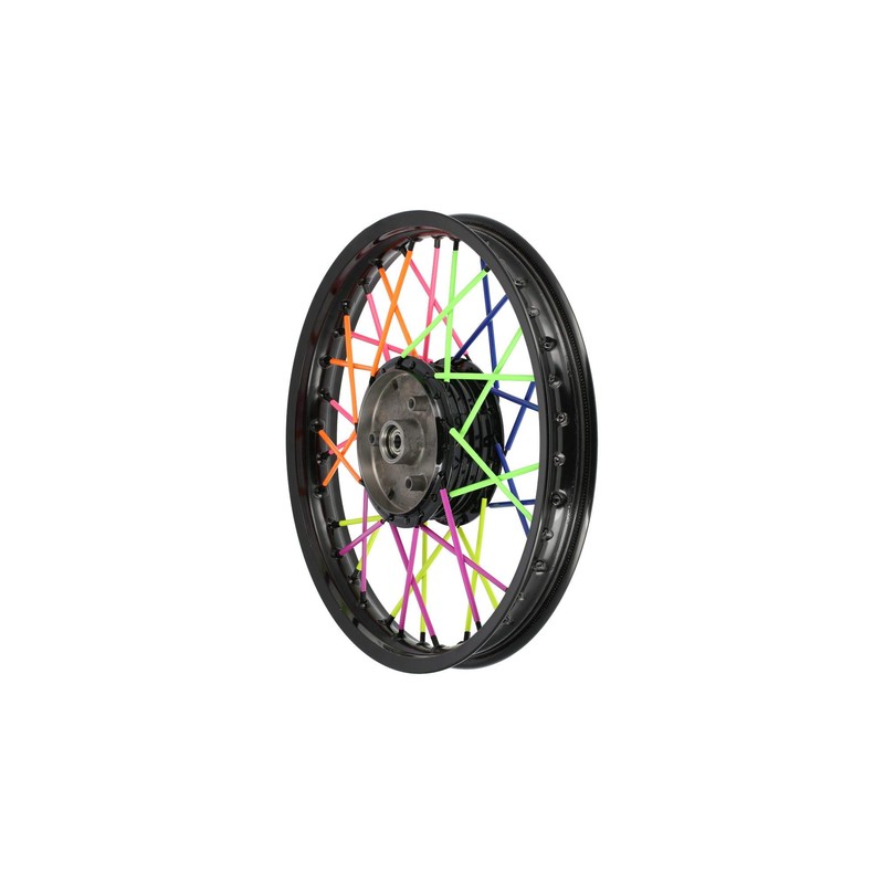 Set: 36x Spoke Covers Neon Pink, Spoke Guards, Length 180mm