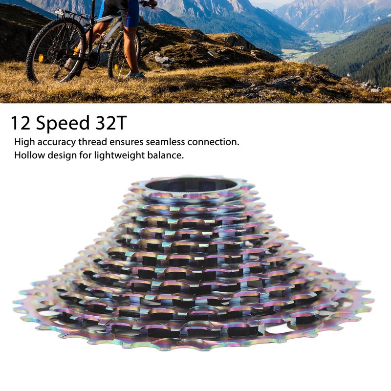 12 Speed Cassette 32T Steel Light Weight Hollow Design Low