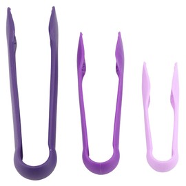Pinzas para Pan, 3 Uds., Pinzas para Pan de Plástico Multifuncionales, Pinzas para Alimentos para el Hogar, Cocina, Hornear, Cocinar, Herramienta de Panadería(púrpura)