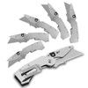 Lichamp 6-Pack Folding Utility Knife Box Cutter, Quick Change Razor Knife Utility Pocket Construction Blade, (Silver, C6SL)