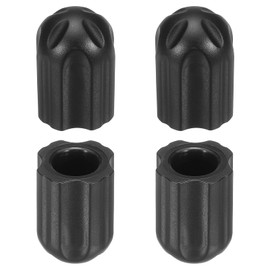 PATIKIL 0.51 Inch Chair Feet Replacement, 4 Pack Non-Slip Plastic Outdoor Camping Chair Leg Tips Cap Folding Chair Legs Floor Protectors Fit for 0.51" Chair Feet, Black