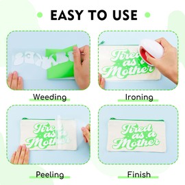 Tintnut Heat Transfer Vinyl Green Plotter Film Textile, Flex Film Plotter Textile, Pack of 6, 30 cm x 25 cm