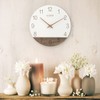 La Crosse 404-3630B 12" Sierra Wood Quartz Analog Wall Clock,