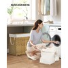 SONGMICS SONGMICS Laundry Hamper with Lid, 130L Clothes Hamper with 2 Removable Liner Bags, 6 Mesh Bags, Wicker Laundry Basket, Double Laundry Hamper for Bathroom, 13 x 26 x 23.6 Inches, Natural ULCB253N01