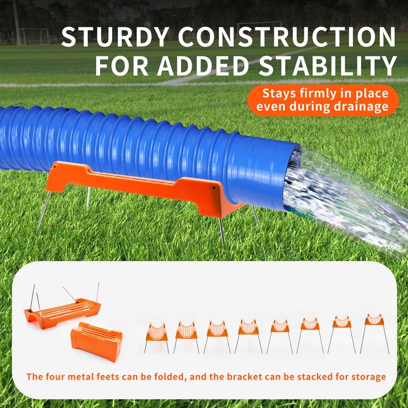 10Ft/15Ft/20Ft RV Sewer Hose Support，Sewer Hose Support Kit,Foldable Metal Support