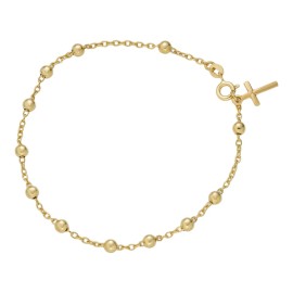 Rosary Bracelet - 14k Gold Vermeil 925 Silver - 4mm - 7.5"