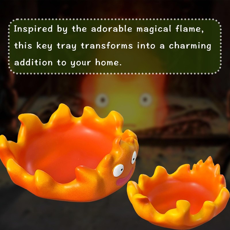 Amine Calcifer Fire Key Tray for Entrway Table Desktop Storage