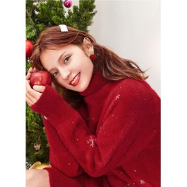 Christmas Bow Earrings for Women Holiday Xmas Bow Earrings Red Ball Bow Earrings Christmas Earrings for Women Christmas Gifts (A:red)