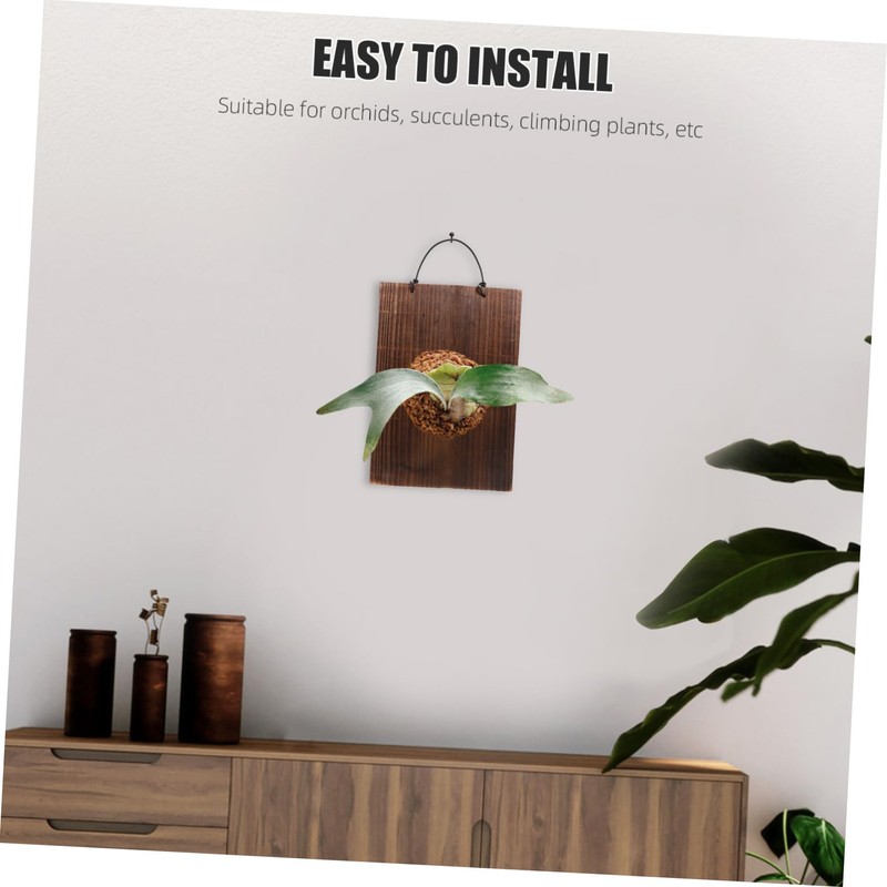 SUPVOX Hanging Wooden Plaque for Plant Display Rustic Decor Sign