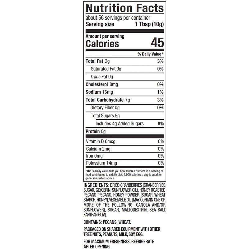 Fresh Gourmet Dried Cranberry & Pecan Topping (Net Wt 20