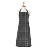Ladelle Eco Check Apron, Anthracite, gray