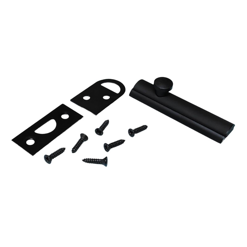 2.5 Inch Flat Door Bolts Black Plated Bolt Door Latches