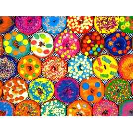 Colorful Candy Donuts 500 Piece Puzzle