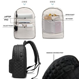 Kinmac Watercolor Pattern 15 inch Waterproof Laptop Travel Outdoor Backpack With USB Charging Port For 13 inch 14 inch and 15.6 inch Laptop