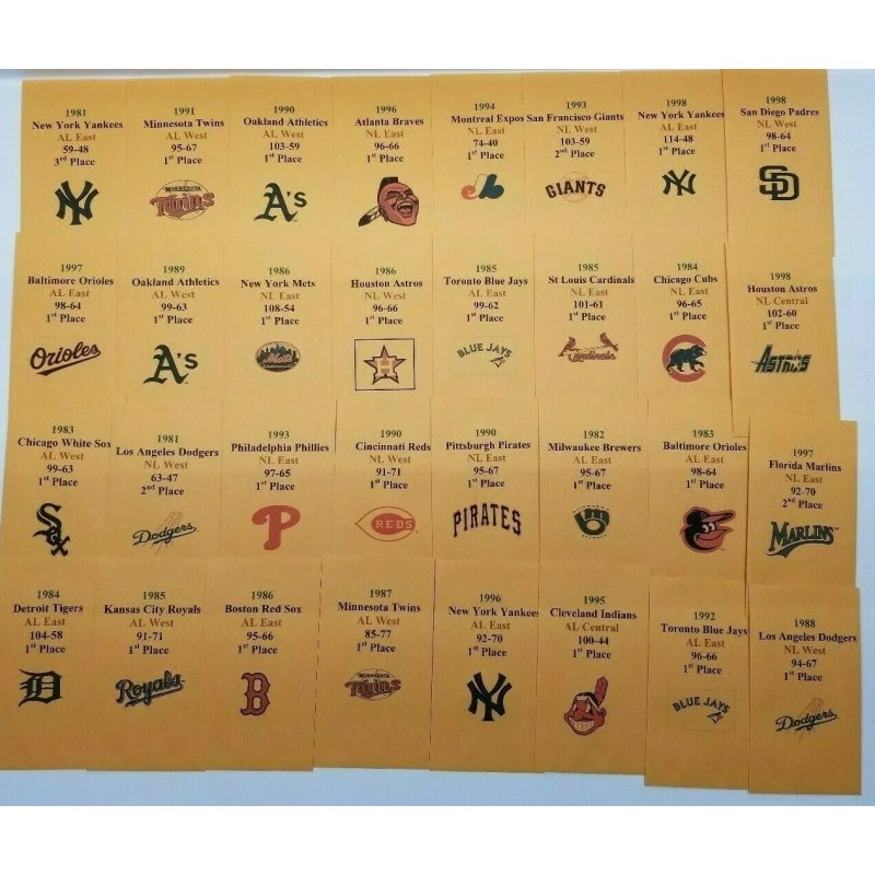 Strat-O-Matic Strat-O-Matic Baseball 80's & 90'S Complete A & B