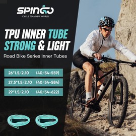 2-Pack Schrader Valves MTB TPU Inner Tube 29inch TPU Inner Tubes for 2.1-2.5 MTB Bike Tube with 48mm Schrader Valves Lightweight Mountain Bike Spare Tire