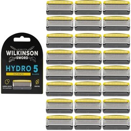 WILKINSON SWORD - Hydro 5 Ultimate Razor Blades For Men | Pack of 24 Razor Blade Refills | Menthol Enriched Lubricant Band