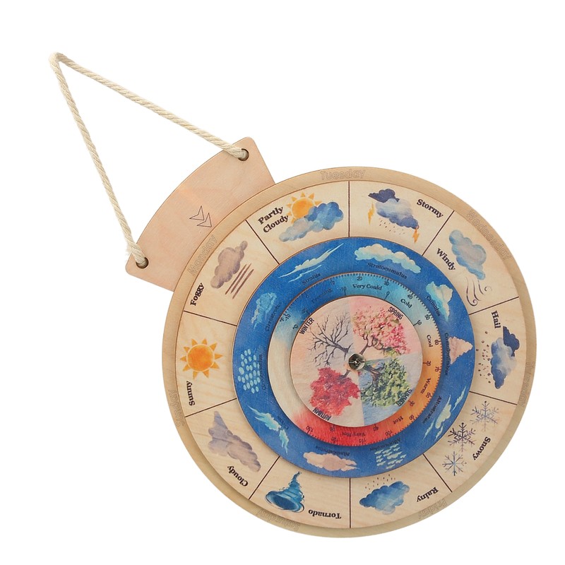 Kids Cognitive Calendar Clock Weather Cloud Seasons Temperature Early Learning