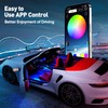 Honalia Interior Car Lights, 4Pcs Car LED Lights with Music
