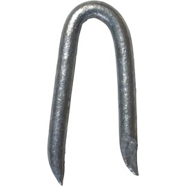 TOX Fence 063260100 Wire Loops M, Steel Clamps for Wire Attachment, U-shaped, Hot-Dip Galvanised, 1.6 x 16 mm, 1 Tub, 400 g (Pack of 830)