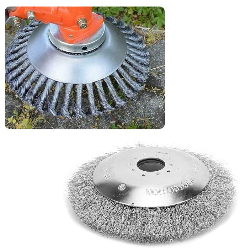 6in Derusting Weeding Wheel Mower Twisted Wire Non Rust Durable