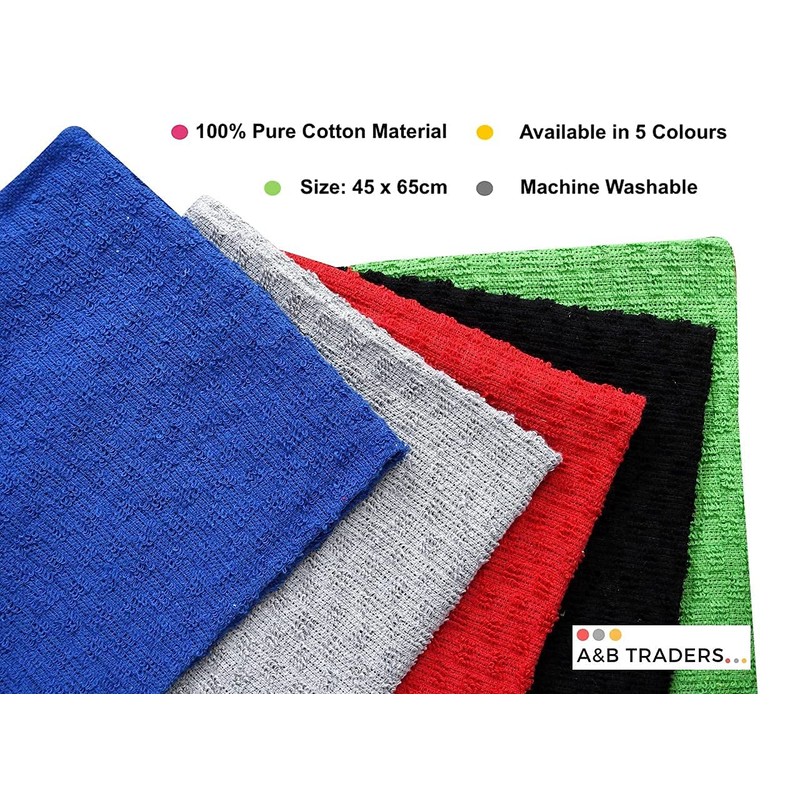 A & B TRADERS 100% Cotton Terry Tea Towels Packs