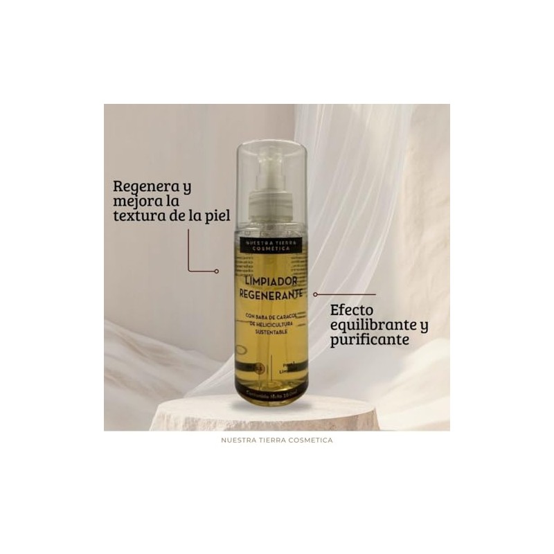 Nuestra Tierra Cosmetica Limpiador Regenerante con Baba de Caracol, pH