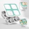 Misichao Stainless Steel Snack Boxes with 4 Compartments | Reusable