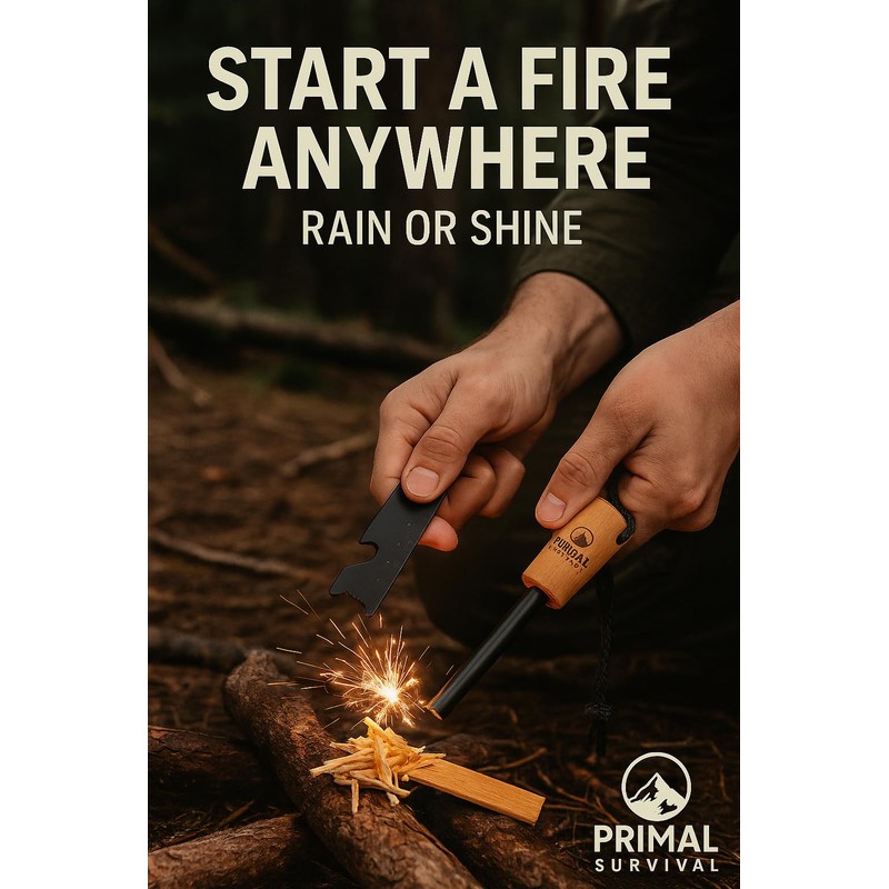 Primal Survival Kits: Flint and Steel Fire Starter - Ferrocerium