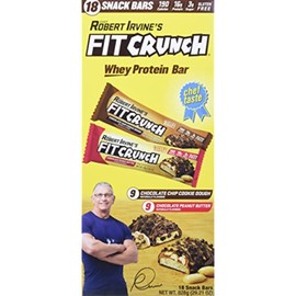 FITCRUNCH Protein Bars, Snack Size Variety Pack, Gluten Free 18 Pack (Peanut But