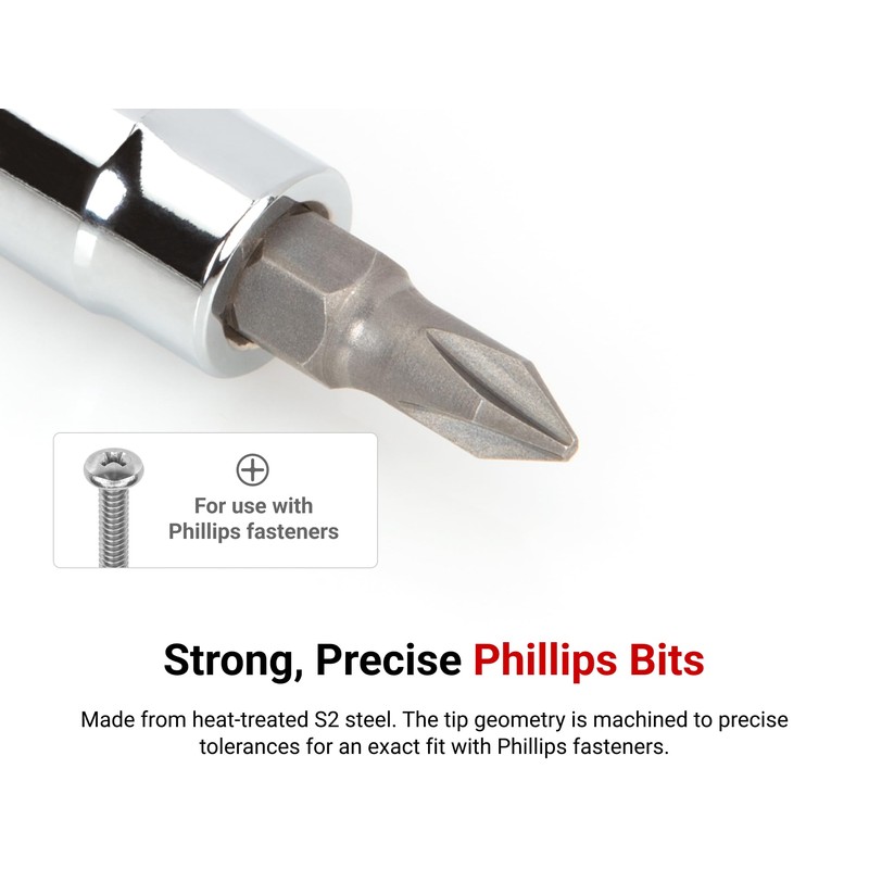 TEKTON 1/4 Inch Drive x #2 Phillips Bit Socket |