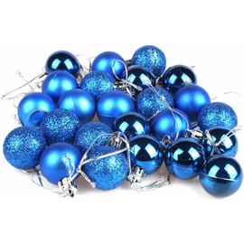 BSTMOME 100 Pack Christmas Balls Ornaments, Shatterproof Christmas Tree Baubles Hanging Ornaments Set for Festival Celebration Xmas Tree Holiday Wedding Party Decoration (Blue)