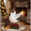 Napco Flying Dove with Design Bright White 6 x 5.75