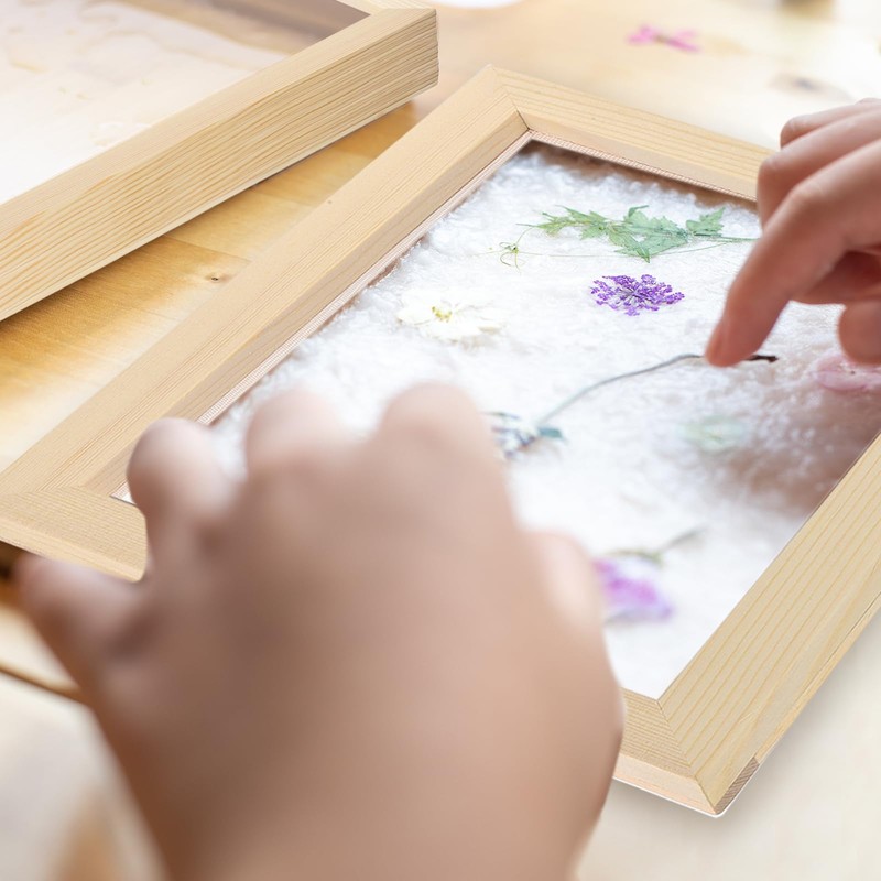 sourcing map Paper Making Screen Wooden Paper Making 4.7 x
