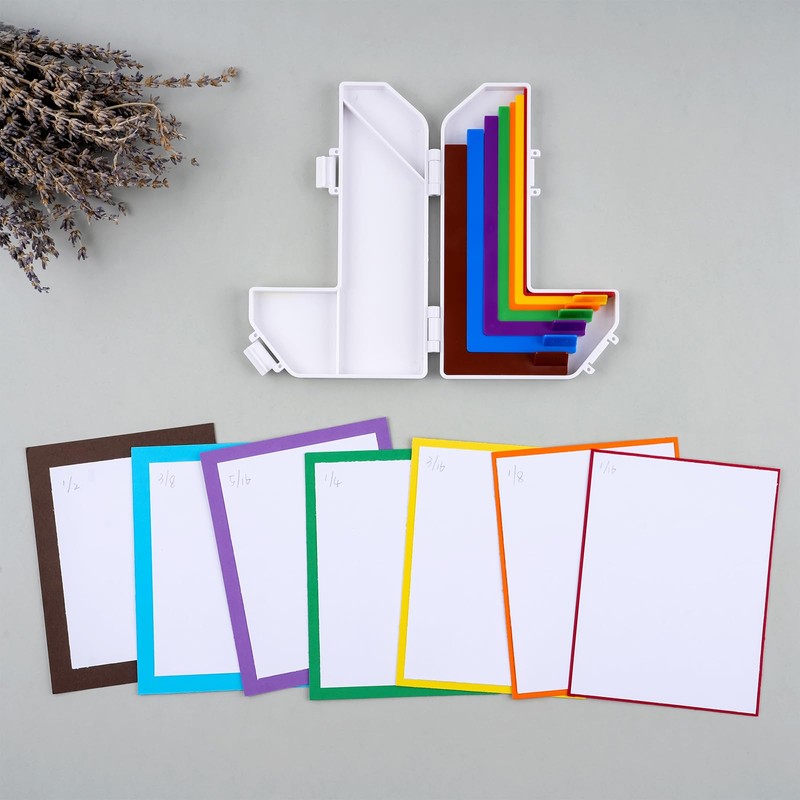 OTCRAFT 9 Pcs Paper Crafting Alignment Guides with Storage Case