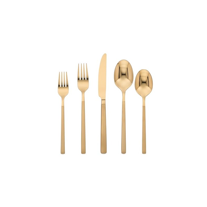 Cambridge 500325S7B Kenton Gold Sand 5-Piece Place Setting
