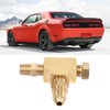 Tee Adapter Fitting, Brass 4AN 1/8 BSP 1/8 NPT Adapter