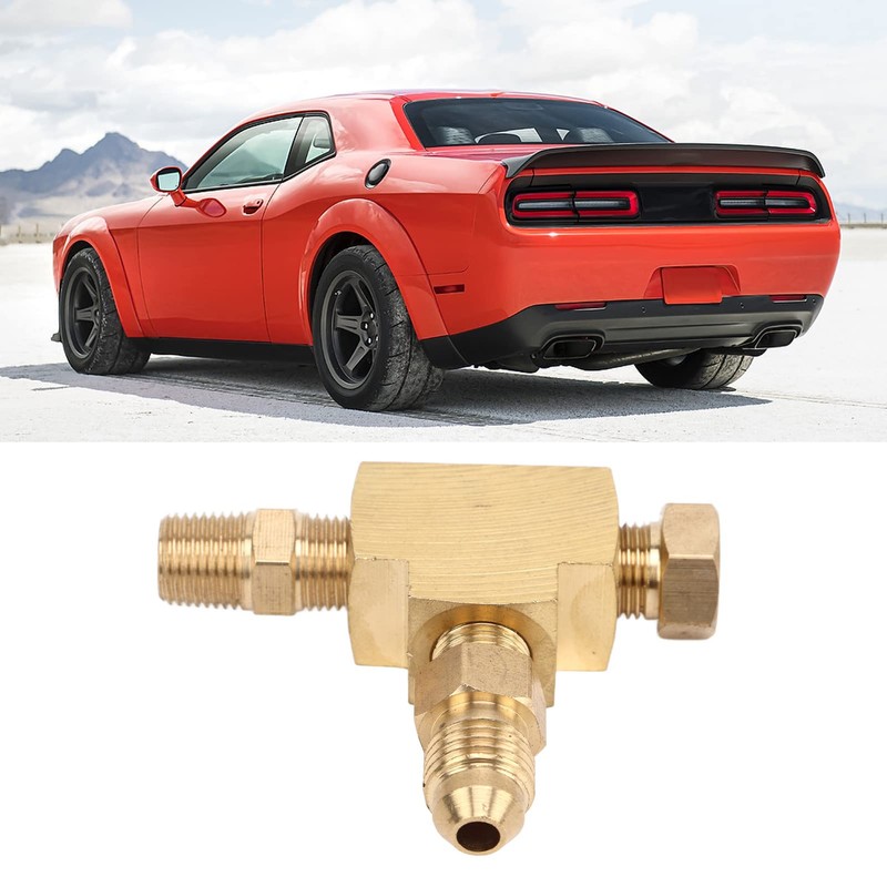 Tee Adapter Fitting, Brass 4AN 1/8 BSP 1/8 NPT Adapter