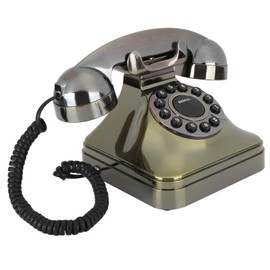 ASHATA Vintage Landline Telephone, High Definition Call, Large Button, Retro Antique Telephone, Old Fashioned Landline Telephones for Home and Office