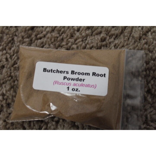 Butchers Broom 1 oz. Butchers Broom Root Powder (Ruscus aculeatus)