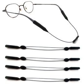 Rayconup Brillenband, 4 Stück Brillenband Sport, Brillenband Herren Damen, Brillenbänder Brillen Sportband Brille Band Silikonmaterial Einstellbar Sportbrillenband Sonnenbrille Brillenbänder Sport