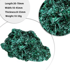 mookaitedecor 10-50g Natural Malachite Crystal Cluster Geode Stone Mineral Specimen for Desk Decor, Green Healing Crystal Gift for Collectors, Small Raw Crystal Ornament Rock for Collection Display