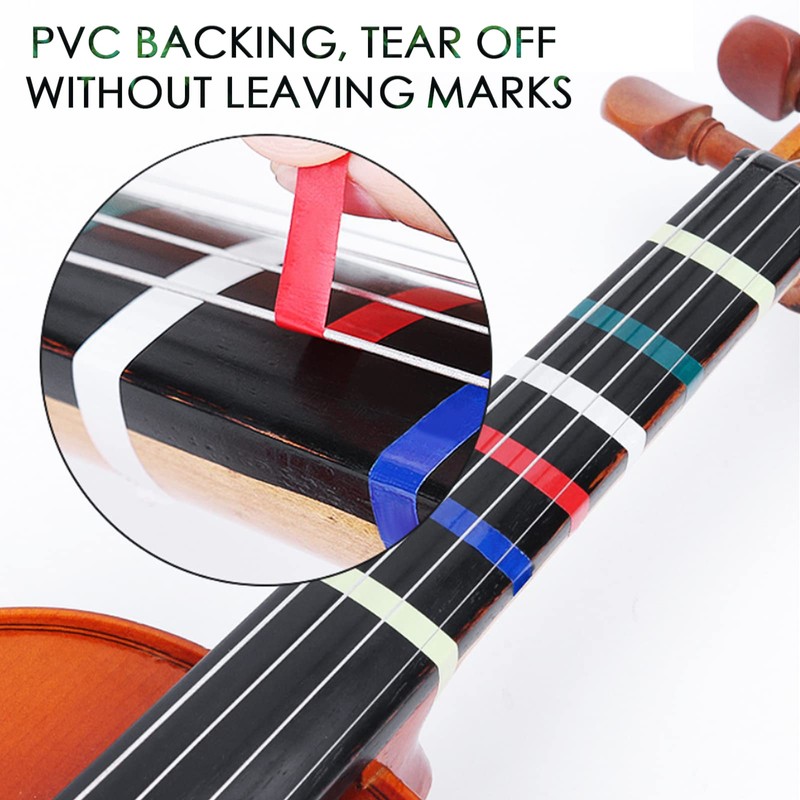 Cheerock 2pcs Black Violin Fingerboard Tape, 216 Ft Violin Finger Tape