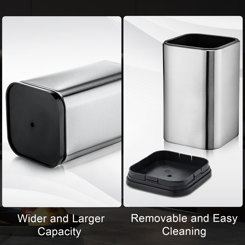 BEWOS Stainless Steel Utensil Holder, Kitchen Utensil Holder for Organizing